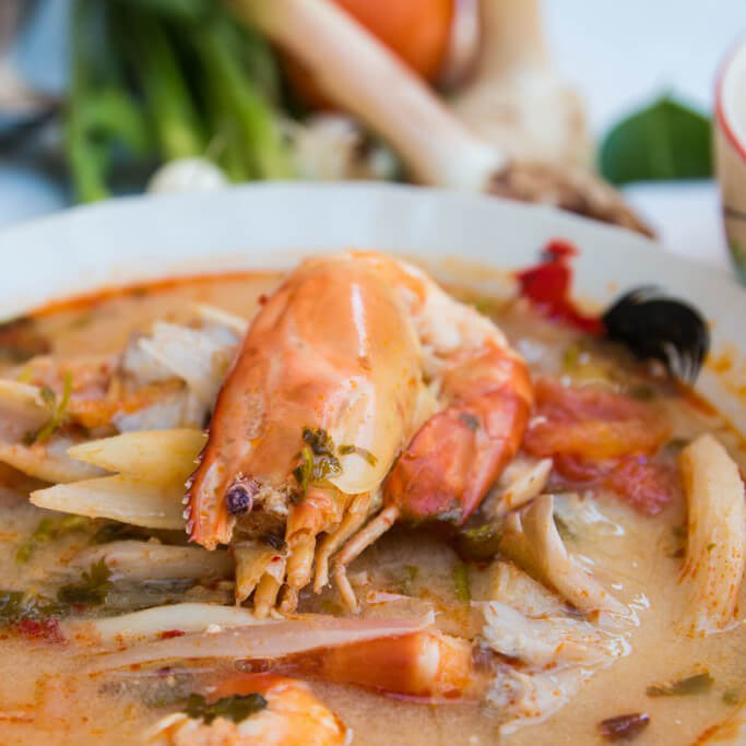 Tom Yum Soup Recipe ต มยำก ง Authentic Thai Style Asian Food Foodland