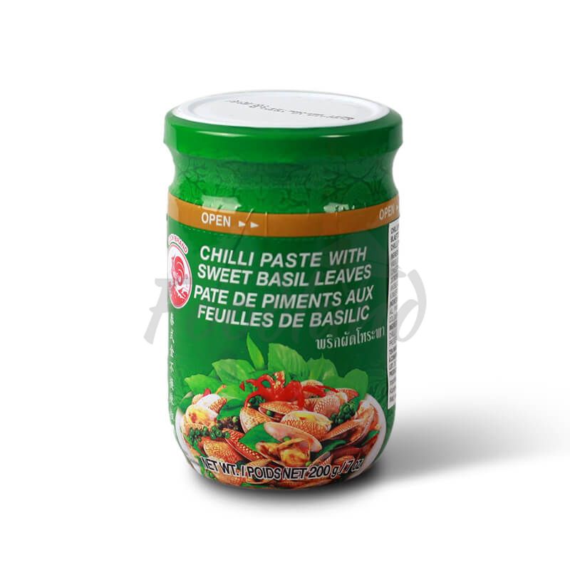 Chili paste with Thai basil leaves COCK BRAND 200g Foodland