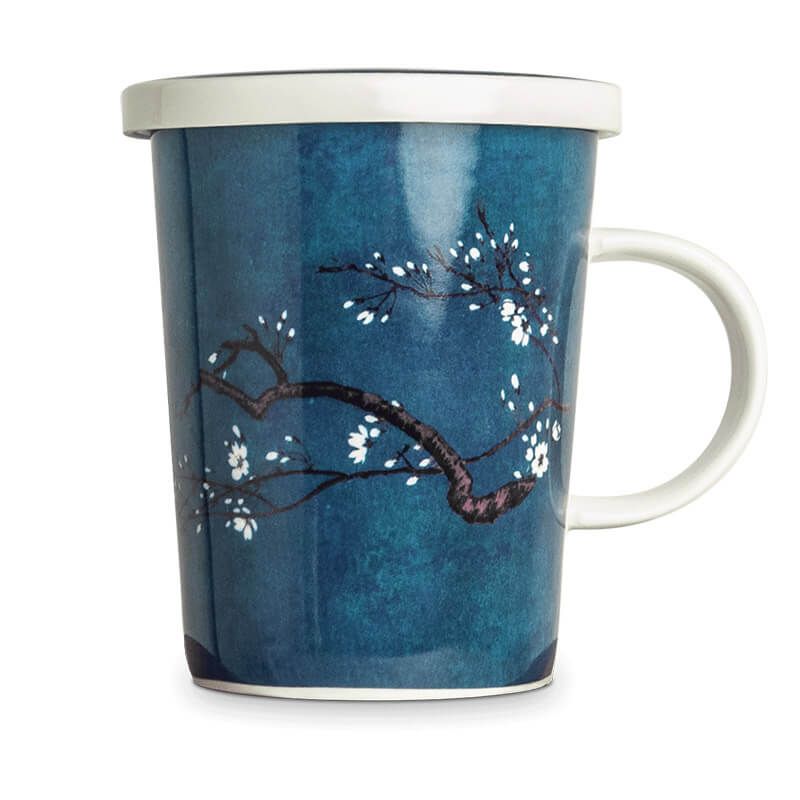 Tea mug with filter Magnolia blue Ø9,5 cm | H11 cm 6007500