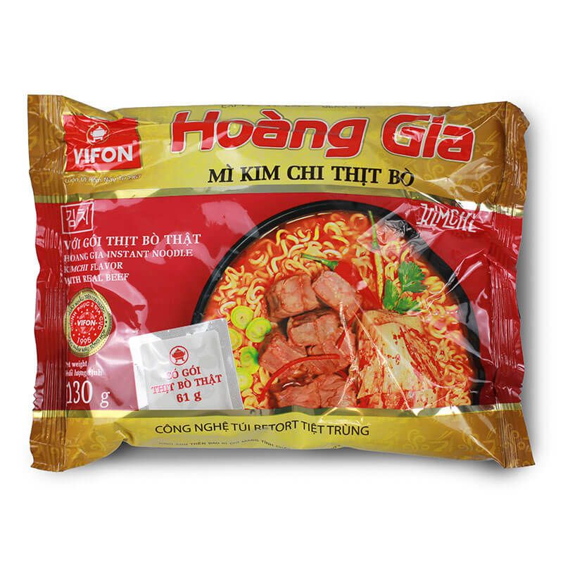 Instant noodle kimchi flavour HOANG GIA with real beef VIFON 130 g