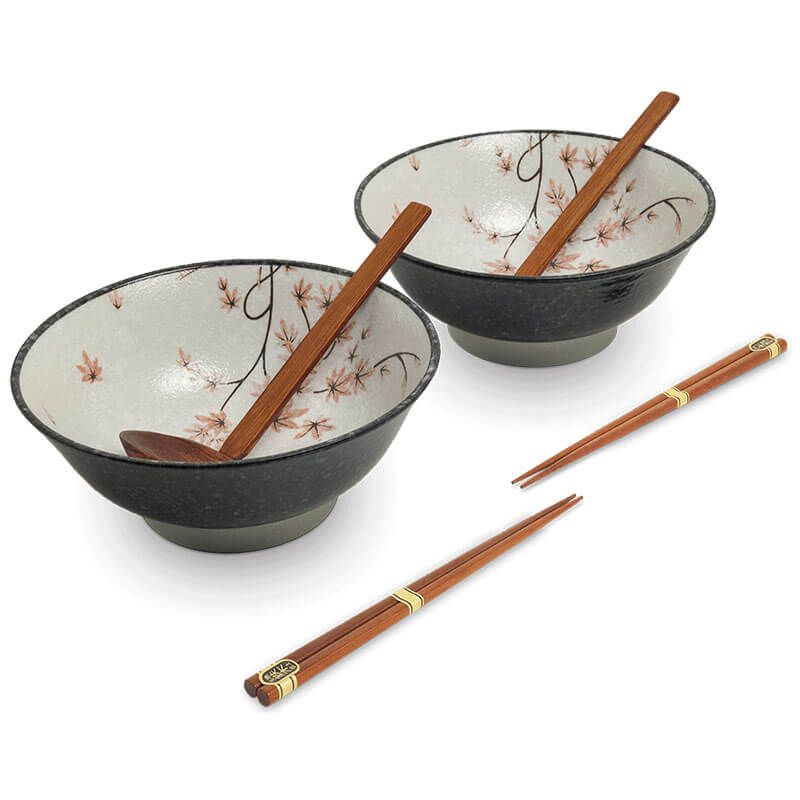 Japanese Ramen bowl set 2 pcs Maple Leaf Ø22 cm | H9 cm 6051044